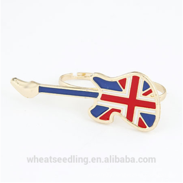 2015 new design flag guitar double buckle ring for girls